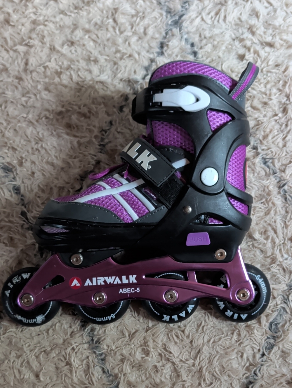 Airwalk Purple Kids Adjustable Inline Skates